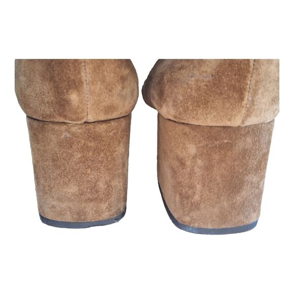 Gianni Bini Boots Southwestern Boho Leather Knee High Aztec Embroidered Suede 10 - Picture 7 of 16